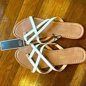 White sandals